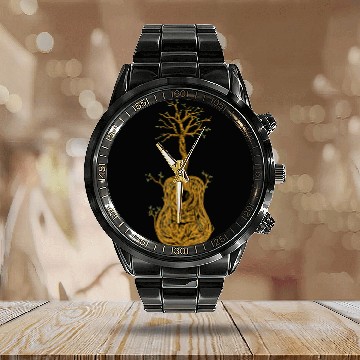 Discover Guitar Tree of Life Nature Guitarist Gift Calendar Steel Band Watch