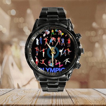 Discover OLYMPICS GAMES. Calendar Steel Band Watch