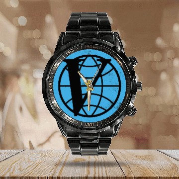 Discover Venture Industries logo The Venture Bros Calendar Steel Band Watch