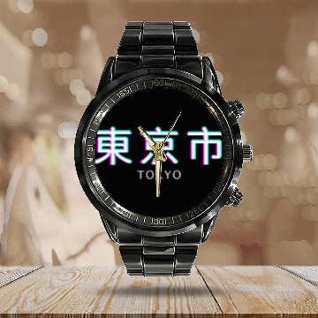 Discover Aesthetic Vaporwave. Japan 80s 90s Tokyo Calendar Steel Band Watch