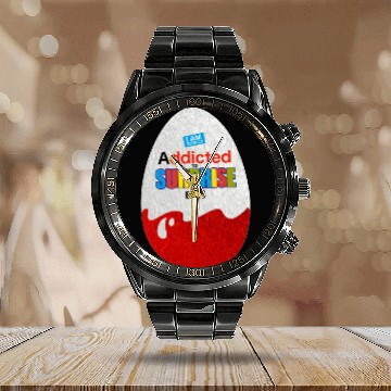 Discover Delicious Schokobons Kinder Egg Calendar Steel Band Watch