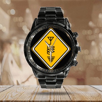 Discover Ham Radio Symbol Amateur Radio Calendar Steel Band Watch