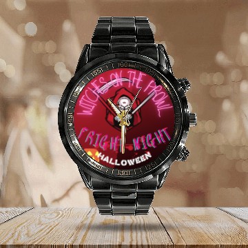 Discover Halloween fright night Calendar Steel Band Watch