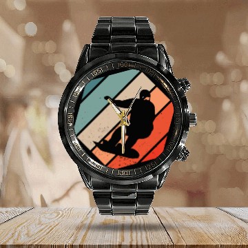 Discover Humorous Nostalgic Sapphire Sundown Evening Calendar Steel Band Watch