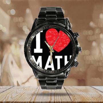 Discover I Love Math Heart Math Calendar Steel Band Watch