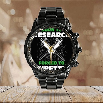 Discover Funny Biology amp Microbiology Science Calendar Steel Band Watch