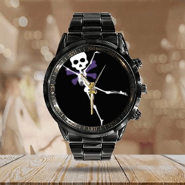 Discover Skeleton Fairy Calendar Steel Band Watch / Skeleton Fairy Grunge Calendar Steel Band Watch