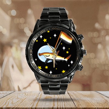 Discover Gay Bear Hammerhead Shark In Space Gay Bear Pride Calendar Steel Band Watch