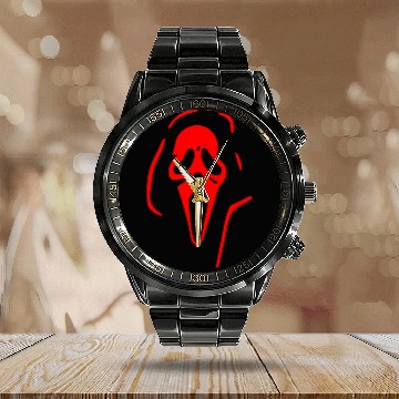 Discover Scream Ghost Face Calendar Steel Band Watch