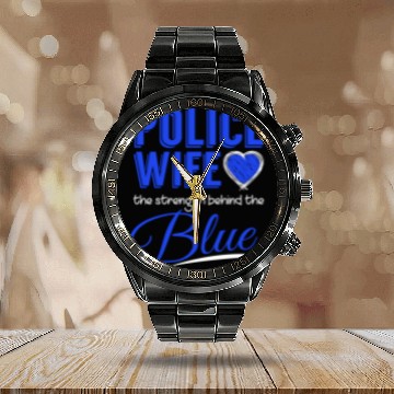 Discover Police Wife The Strength Behind The Blue Calendar Steel Band Watch