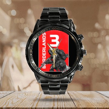 Discover Borderlands Calendar Steel Band Watch