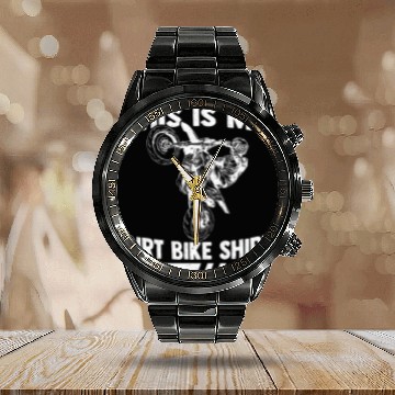 Discover Dirt Bike MX Motocross Supercross Calendar Steel Band Watch