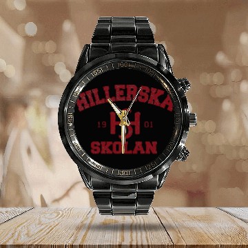 Discover Hillerska GREY Calendar Steel Band Watch