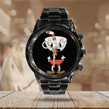Discover Cuphead Calendar Steel Band Watch