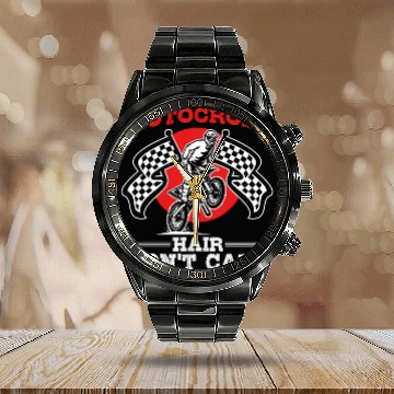Discover Dirt Bike MX Motocross Supercross Calendar Steel Band Watch
