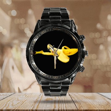 Discover Seducing Banana Calendar Steel Band Watch