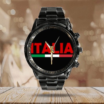 Discover Italy Calendar Steel Band Watch
