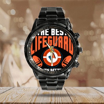 Discover Best Lifeguard Wife Rescuer Pool Guard Calendar Steel Band Watch