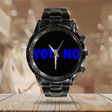 Discover Vote no Calendar Steel Band Watch