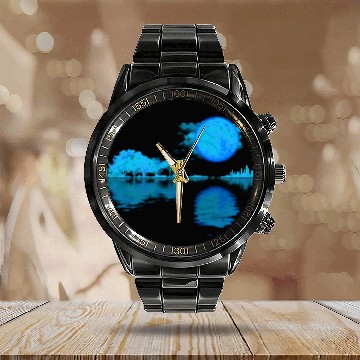 Discover Acoustic Guitar Lake Shadow Guitar Player Calendar Steel Band Watch