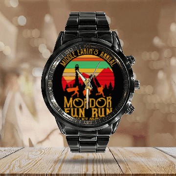 Discover Mordor Fun Run One läuft nicht einfach Vintage Calendar Steel Band Watch