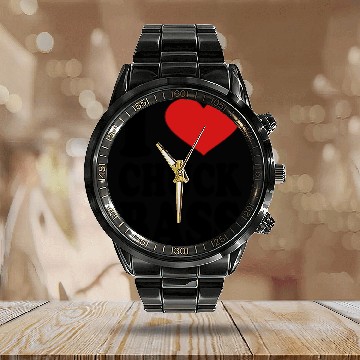 Discover I Love My Girlfriend Calendar Steel Band Watch
