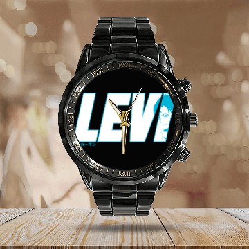 Discover Levi Ackerman (リヴァイ・アッカーマン) - Blue Calendar Steel Band Watch