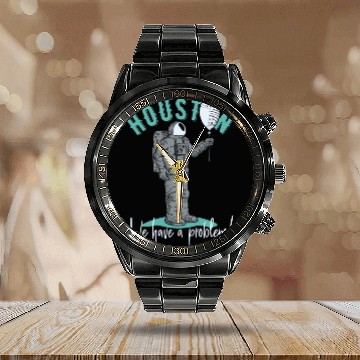 Discover Houston. We have a problem! Calendar Steel Band Watch