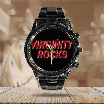 Discover Virginity Rocks Calendar Steel Band Watch
