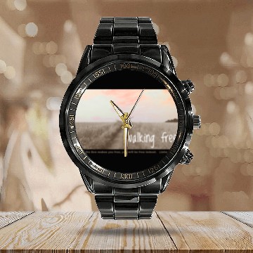 Discover Walking Free - Freedom because of Jesus Christ Calendar Steel Band Watch