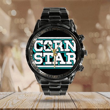 Discover Corn Star Cornhole King Sack Toss Bean Bag Player Calendar Steel Band Watch