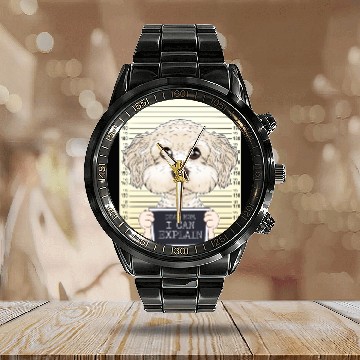Discover Dear Mom I Can Explain I Bichon Frise Mom I Bichon Calendar Steel Band Watch