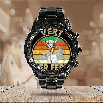 Discover Vintage Vert Der Ferk ? The Swedish Chef Men Calendar Steel Band Watch