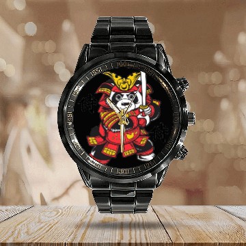 Discover A Samurai Panda | Samurai fighter panda. Calendar Steel Band Watch
