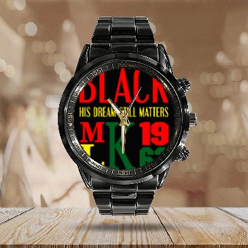 Discover Black History month, Martin Luther King Jr gift Calendar Steel Band Watch