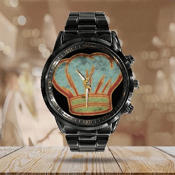 Discover Chef hat Calendar Steel Band Watch