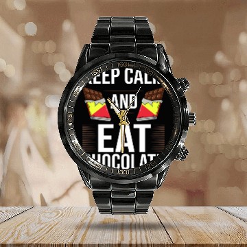 Discover Chocolate Candy Bar Choco Dark Keto Calendar Steel Band Watch
