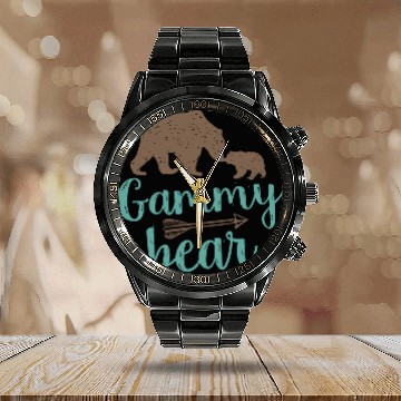 Discover Cute Gammy Bear Matching Family Calendar Steel Band Watch