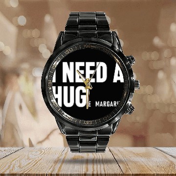 Discover I Need A Huge Margarita, Hug Tequila Lover Gift Calendar Steel Band Watch