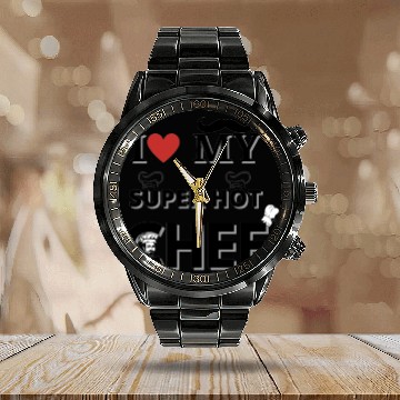 Discover I Love My Super Hot Chef Valentine's Day Chef's Calendar Steel Band Watch