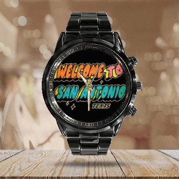 Discover Welcome to San Antonio Texas Design Calendar Steel Band Watch