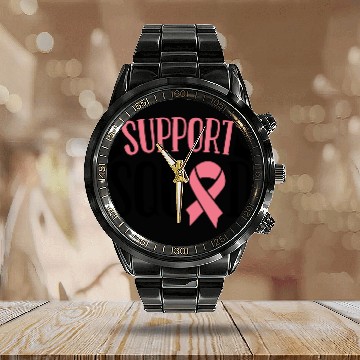 Discover Support Squad Cancer Defeated Cancer Survivor Leuk Calendar Steel Band Watch