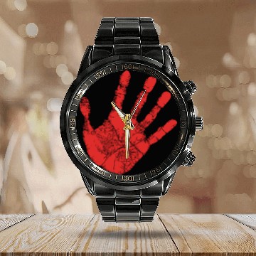 Discover Red Hand - Supporter of MMIW Calendar Steel Band Watch