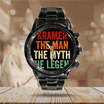 Discover Kramer The Man The Myth The Legend Calendar Steel Band Watch