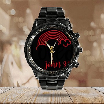 Discover Loved john 3 16 Valentine Day Bible Verse Text Art Calendar Steel Band Watch