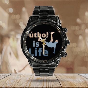 Discover Football is life Calendar Steel Band Watch