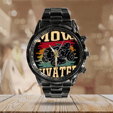 Discover Landscaper Humor Motivated Lawn Mower Funny Garden Calendar Steel Band Watch