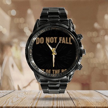 Discover Rule Number 1 Don't Fall Out Of The Boat Kayaking Calendar Steel Band Watch