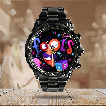 Discover Happy April Fool's Day Calendar Steel Band Watch April Fools Day 2022