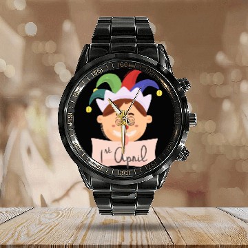 Discover Happy April Fool's Day Calendar Steel Band Watch April Fools Day 2022